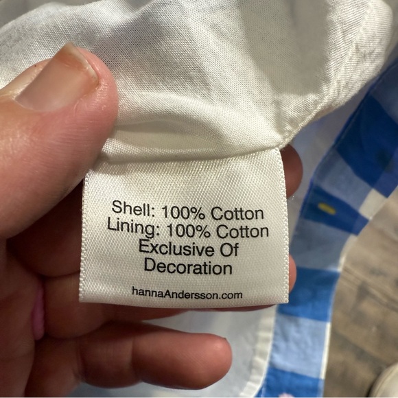 Hanna Andersson Blue Checkered Dress with Dots - Picture 5 of 9